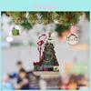 2022 New Funny Christmas Decorations Cartoon Character Acrylic Hanging Ornament For Christmas Tree And Car Backpack