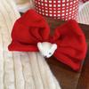 Cloth Velvet Red Bow Hairpin Plush Ancient Style Hairpin Cute Hanfu Hair Sticks  Baby