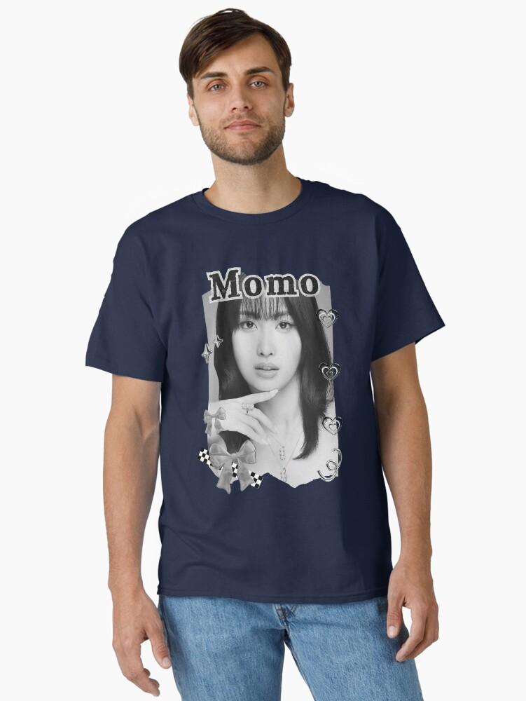 TWICE Momo Kpop Girl Group K-music South Korean Girl Group Black and White Collage Digital Art Portrait Classic T-Shirt