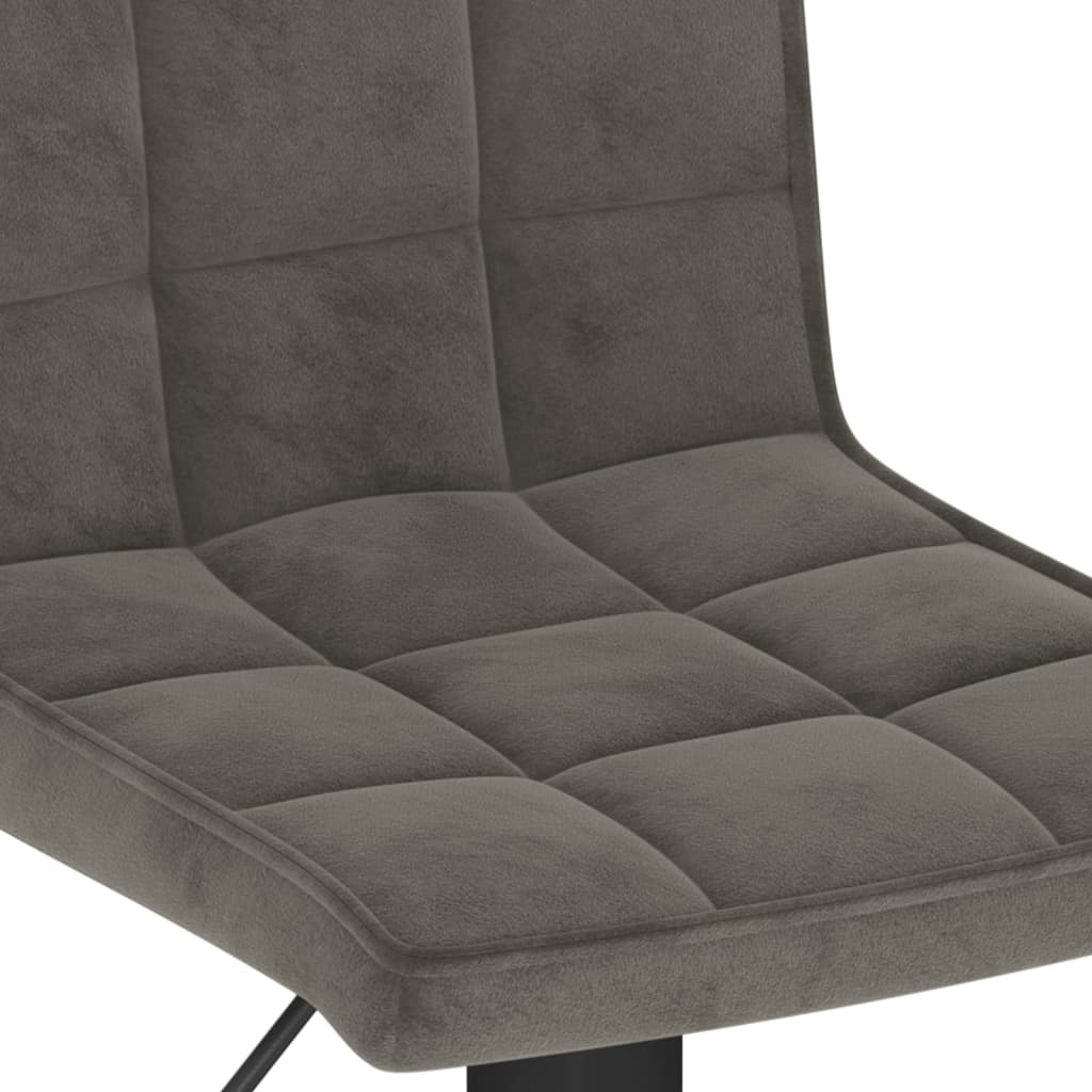 Bar Stool Dark Gray Velvet