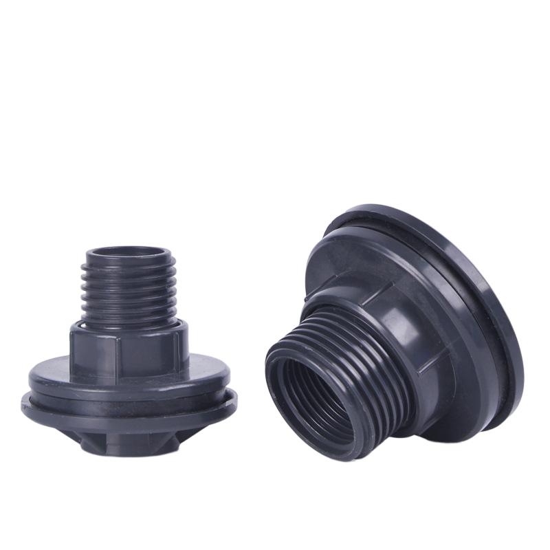 1Pcs 1/2In 3/4In 1In UPVC White Double Female Thread Water Tank Joints Garden Irrigation Accessories Fish Tank Connector