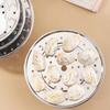 Stainless Steel Round Steamer Rack with Detachable V-Shaped Stand for Steamer Cooking Stackable Vegetables Dumplings Fish Seafood Versatile