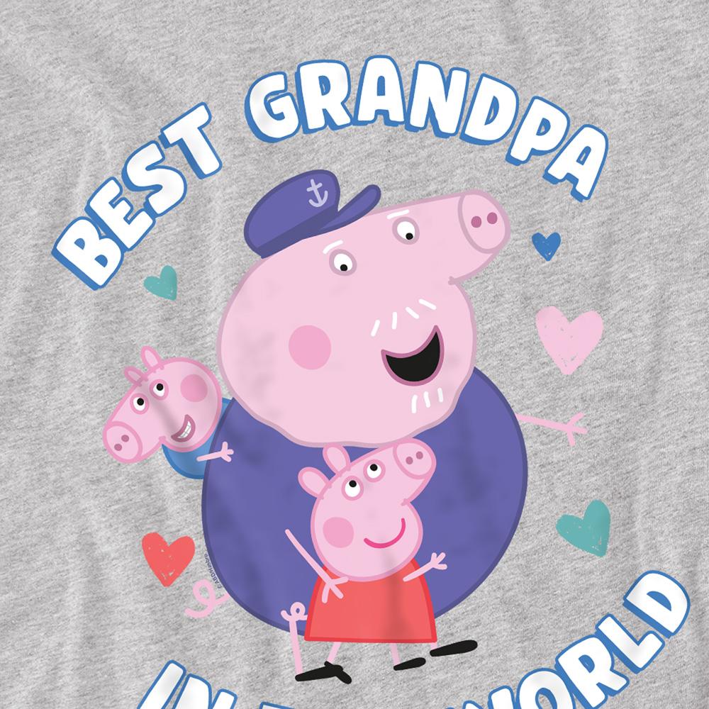 Peppa Pig Unisex Adult Best Grandpa In The World T-Shirt