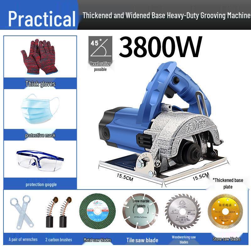 Multifunctional High-Power Electric Cutting and Slotting Machine for Steel, Wood, Marble, Tile, and More