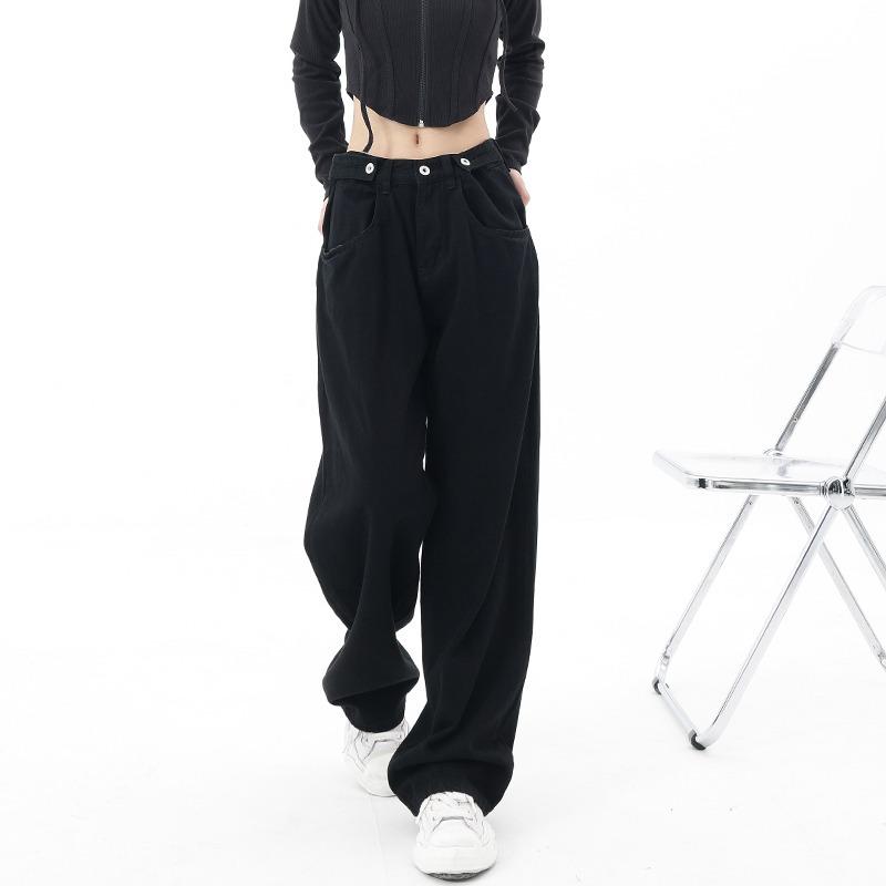American Retro Vibe Pants Ins High Street Trendy Brand Army Green Jeans Men's Loose Straight Japanese Overalls