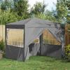 Party Tent Light Gray 250 X 250 X 240 Cm PE and Steel