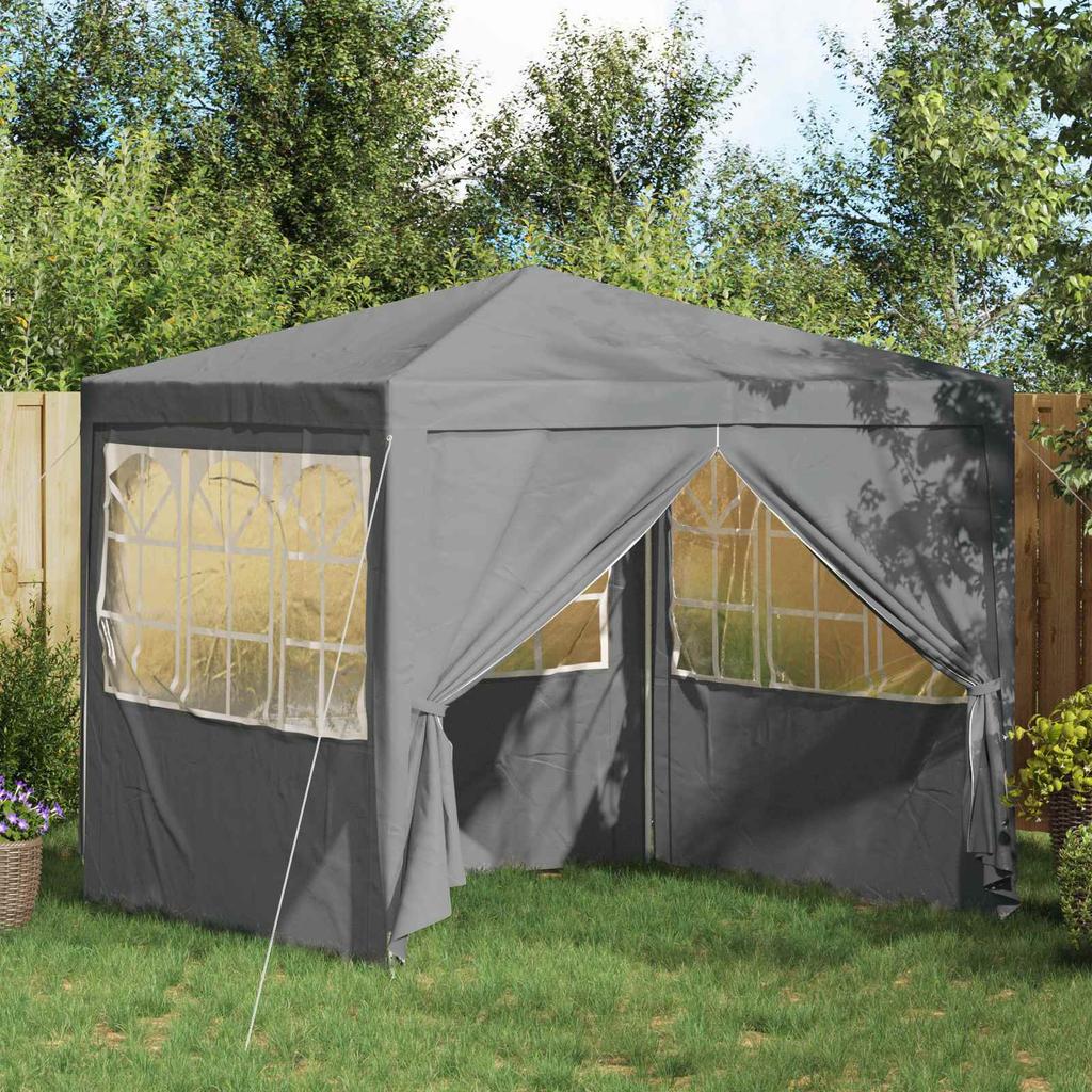 Party Tent Light Gray 250 X 250 X 240 Cm PE and Steel