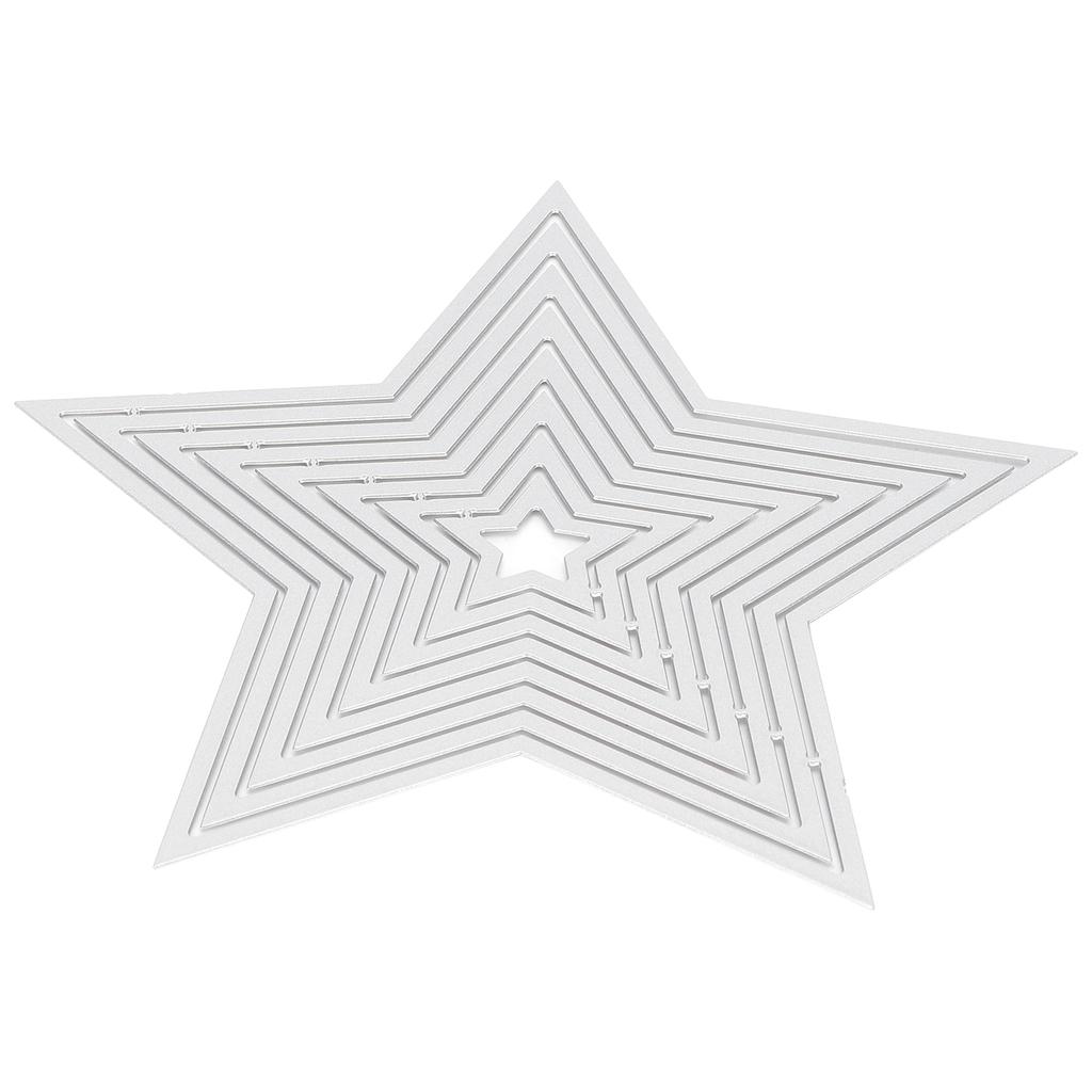 Metal Cutting Die Fivepointed Star Shape Emboss Stencil Album Decorative Etched Dies for  Craft P