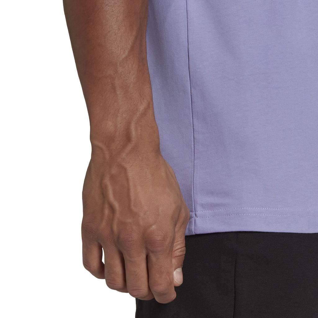 adidas Drop Shoulder Sleeve T-Shirt Men's Purple HE4367