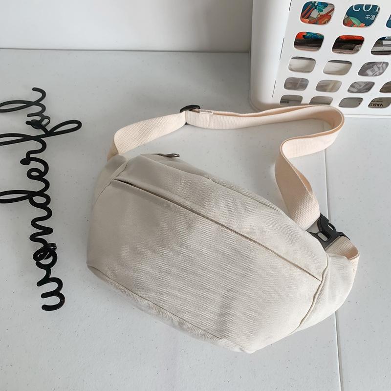 

Модная поясная сумка, нагрудная сумка для мужчин и женщин, повседневная дорожная сумка кроссбоди из парусины, парная корейская сумка кроссбоди белый