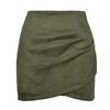 Solid Color Pleated Hip Hugging Skirt Women's Pure Color Ruffle Hip Skirt
