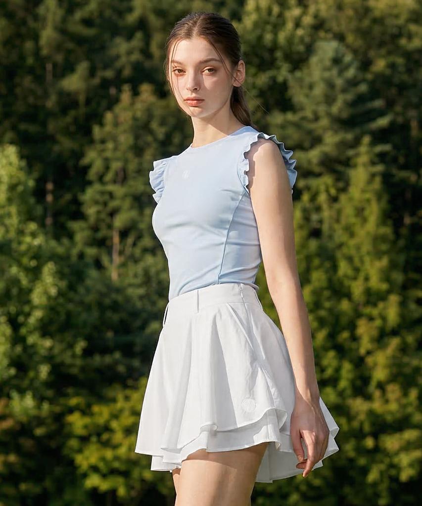 XEXYMIX Ruffle Trimmed Sleeveless Xfl2Te1205
