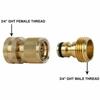 Pure Brass Faucets Standard Connector Gun Quick Connect Fitting Pipe Connections 3/4" Hose Fit Brass Female Male Connector