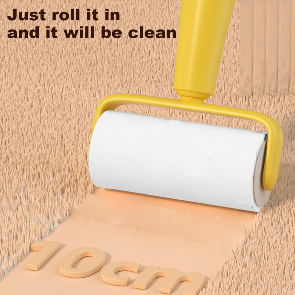 Pet Hair Remover Roller for Cats and Dogs with Base Quick Hair Removal for Sofa Furniture Clothes Yellow
