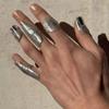 [Texture Metal] Irregular Joint Ring Hip Hop Texture Armor Full Finger Protection Joint Ring