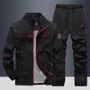 Outdoor 2 Pieces Sets Sportswear Men's Running Sets Jogging Sports Jacket+Pants Sweatsuit Father's Gift Workout Clothes