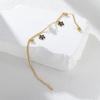 Daisy Flower Enamel Charms Bracelets Girls Imitation Pearl frangipani Plumeria Spring Summer Hand Chain Jewelry Stainless Steel