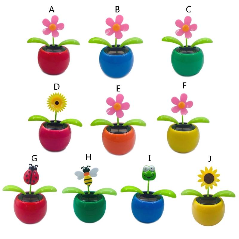Solárně napájená tančící slunečnice Dekorace na palubní desku auta Klasická kancelářská dekorace interiéru Kabiny pro dospělé