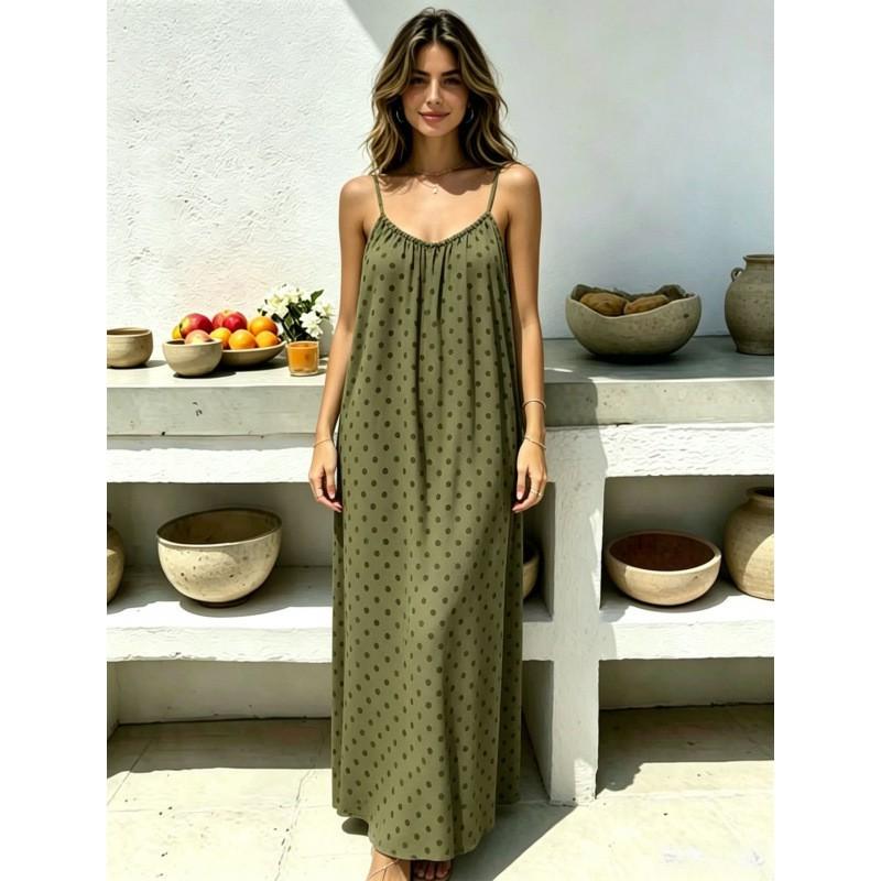 Long Backless Sleeveless Wrap Dress Women 2026 Loose Fit Casual Beach Vacation