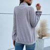 Yiyi 2025 Retro Patchwork Women's Velvet Stand Collar Pullover Hoodie (Autumn/Winter)