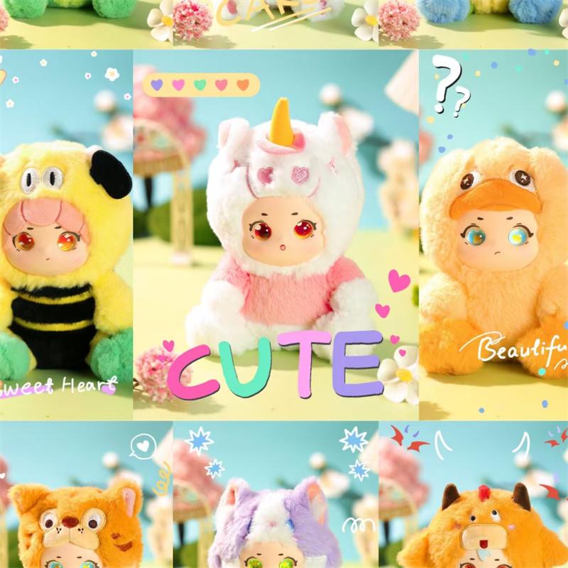 Série Fête d'Animaux Mignons Peluches Figurines Boîte Aveugle Jouets Boîte Mystère Ornements d'Animaux en Peluche