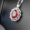 Oval Zircon Necklace Women'S, Versatile High-End Sense Matching Chain Women'S Large Gemstone Pendant