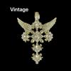 Retro Fashion Light Luxury Electroplating Process Czech Full Diamond Angel Wing Pendant