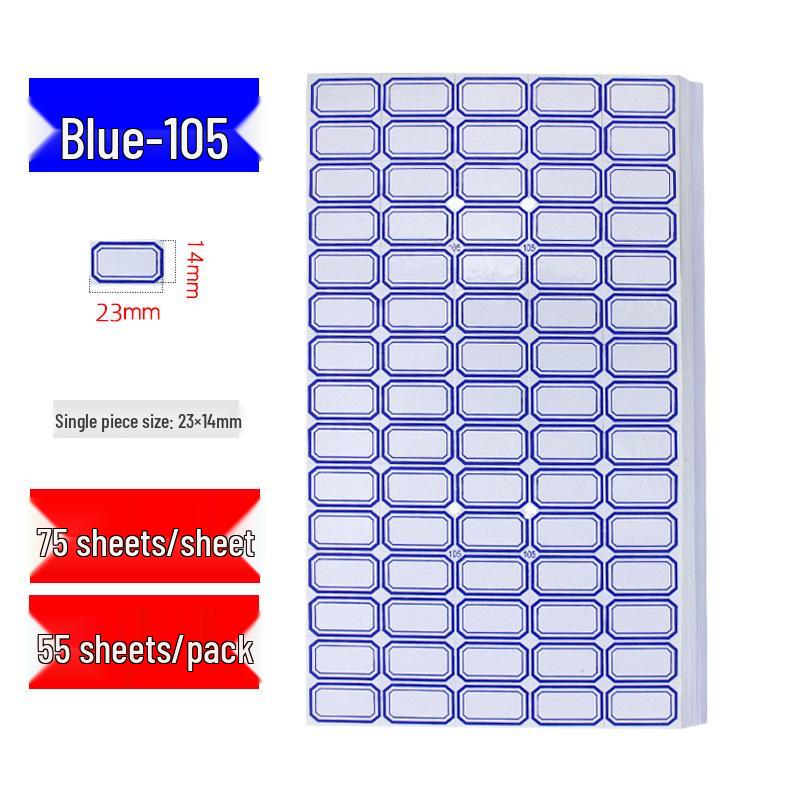 Ręcznie pisane naklejki samoprzylepne: Puste identyfikatory, klasyfikacja książek i naklejki z cenami