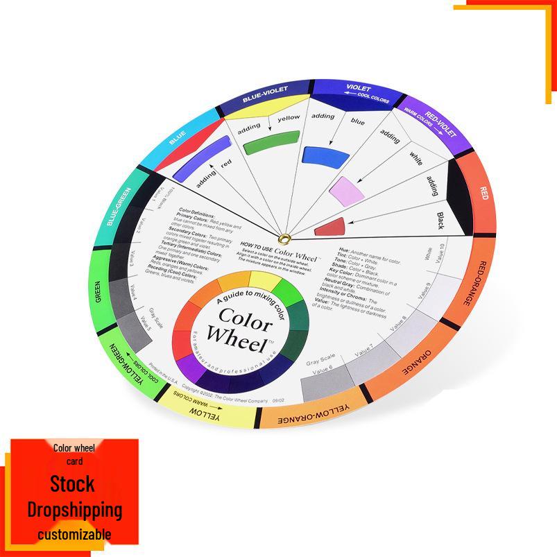 

Traditional Chinese Hue Color Mixing Wheel Card for Permanent Makeup Reference Color Wheel Card (Diameter 23CM)