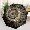 1pc Mandala, Ornament Automatic Open/Close Umbrella with One Touch Button,, Windproof Design   Lightweight Portable Umbrella for Women & Men6138
