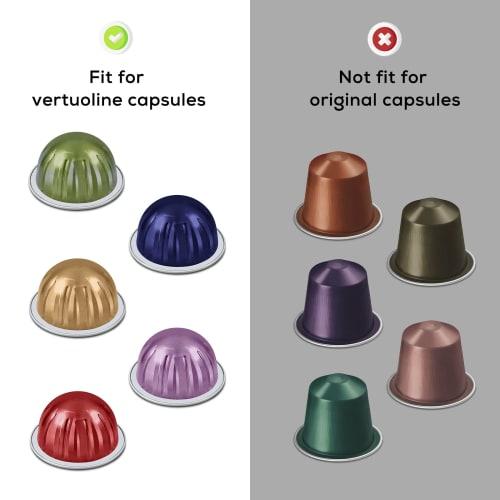 RECAPS Aluminum Foil Coffee Pod Lid Seals, Reusable Coffee Filters, Compatible with Vertuoline Vertuo, 100 Filters (62mm), Refillable