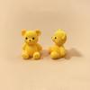 1Pc Solid Colored Stereo Simulation Bear Miniatures Sitting Bear Creative Ornament Desktop Decoration Diy Jewelry Cute Animal