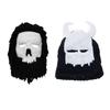 Devil Horn Winter Hat for Adult Handwoven Balaclava Cap Novelty Party Hat for Girl Boys Knit Mask Hat Cool Accessories