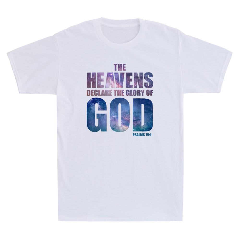 Heavens Declare Glory of GOD Christian Creation Psalm 19:1 Vintage Men s T-Shirt XL