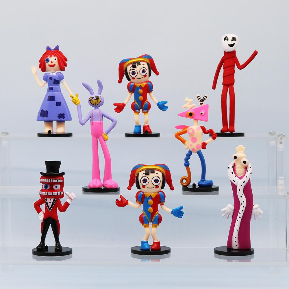 Cute The Amazing Digital Circus Figure Set 7Pcs 10.2cm Cartoon Character PVC Model Toys Desktop Decor Kids Gift Game Peripheral Collectible Statue