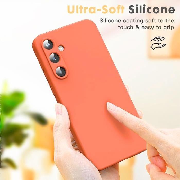 Coque de protection - Samsung - Galaxy A25 5G - Silicone Liquide - Ultra Slim - Orange