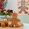 Gingerbread Man Shaped Scented Candle,  Soy Wax Christmas Decorative Candle,  for Christmas Eve Party Decoration and Gift