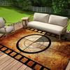 1pc Movie Countdown Pattern Non-Slip Area Rug - Crystal Velvet, Vintage Film Design with Golden Spool & Clapper Board,