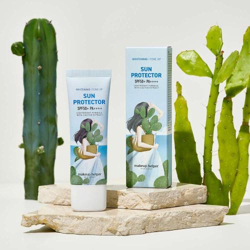 MakeUp Helper Whitening Tone Up Sun Protector Spf50+pa++++