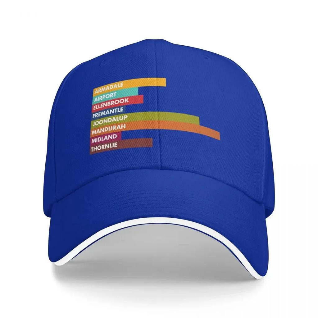Perth Rail Lines Bars Baseball Cap Luxury Cap Sun Cap Anime Hat Men's Big Size Hat Boy Child Women's