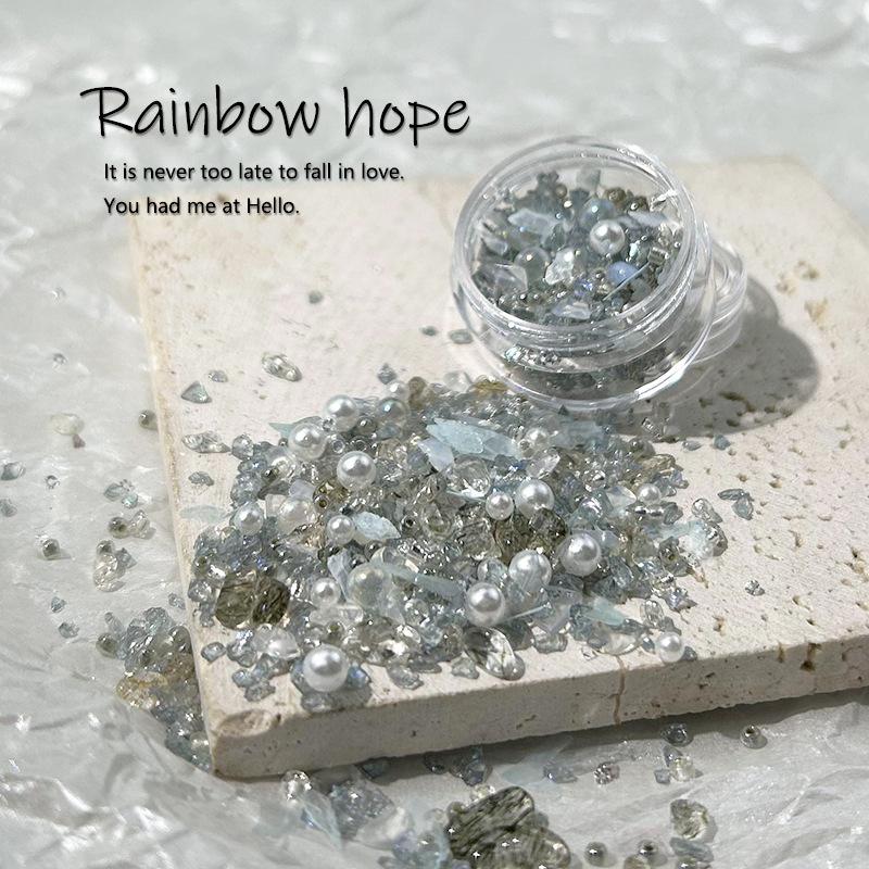 

Guofeng Super Xianqi Fine Sparkling Gravel Natural Stone Nail Art Material Pack Diy Wearing Nail Jewelry Hand Account Flow Hemp Material