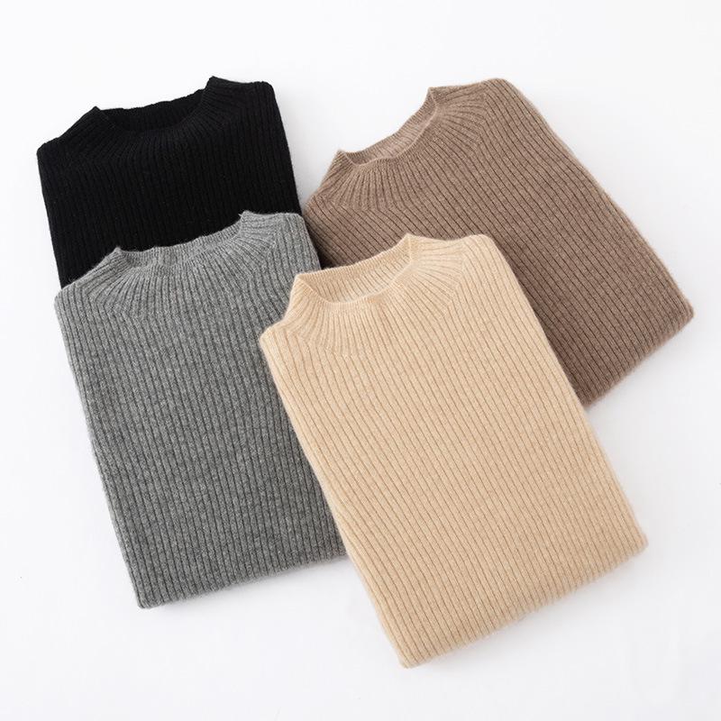 Pure Cashmere Slim-Fit Sleeveless Turtleneck Vest for Autumn/Winter