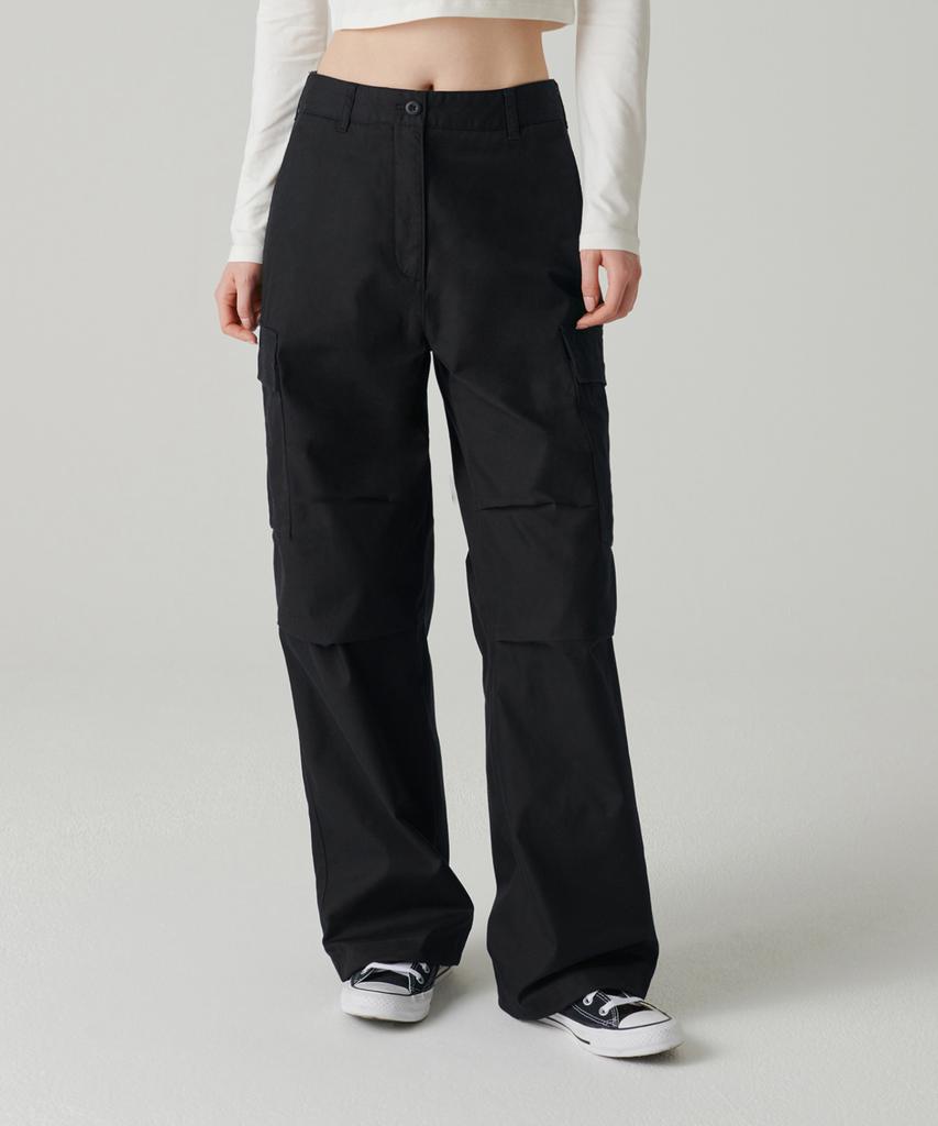 MUSINSA STANDARD WOMAN Women'S Wide Cargo Pants [Black]