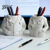 Medical Pen Holder for Desk Doctor Nurse Shape Holder 3D Print Resin Stationery Organizer Organizer with Weighted Base Large Capacity Office