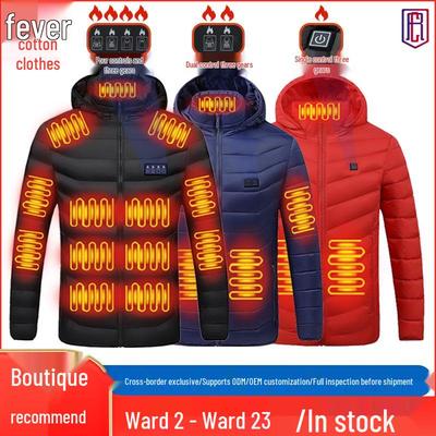 Smart Heated Winter Jacket - Hooded, Cotton, Electric Full-Body Warmth