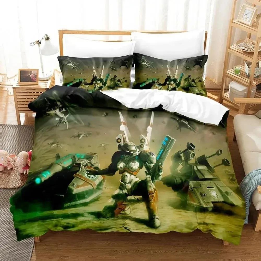 3D Game Command And Conque Bedding Set Duvet Cover Bed Set Quilt Cover Pillowcase Comforter king Queen Size Boys Adult