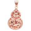 Color Gold Personalized Hollow Pattern Shining Gourd Pendant Purple Gold Plated Rose Gold Personalized Necklace