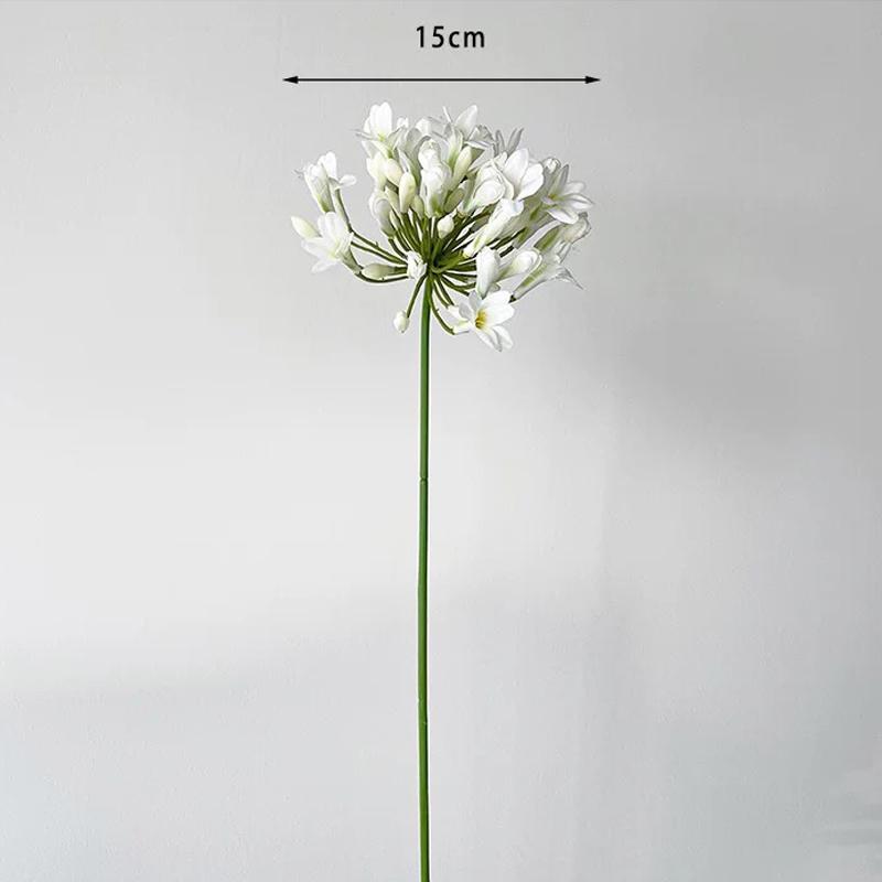 Artificial Agapanthus Flower Stem Likelike for Wedding Decor Home Wedding Centerpiece Arrangement Floral Display White Purple