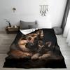 German Shepherd Pattern Flannel Blanket - Soft and warm, suitable for sofas, beds, chairs, and camping, perfect as a holiday gif