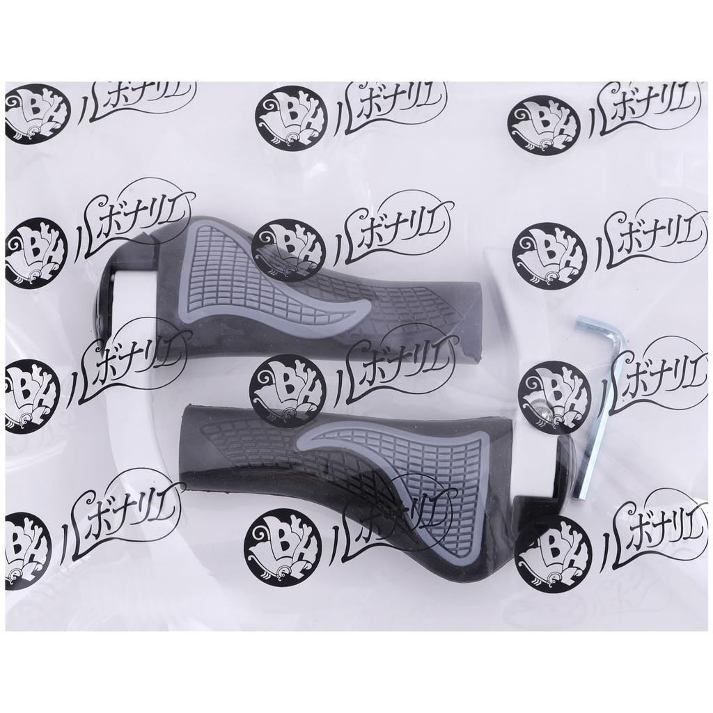 Rubonarie Ergonomic Bicycle Handlebar Grips, 22.2mm, for Cross Bikes (White)